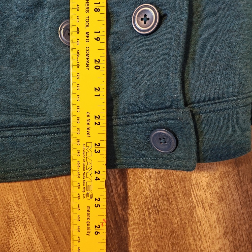 Mountain Hardwear Jacket Womens Med Teal Double Breasted Hooded Peacoat OL4947 - Picture 11 of 12